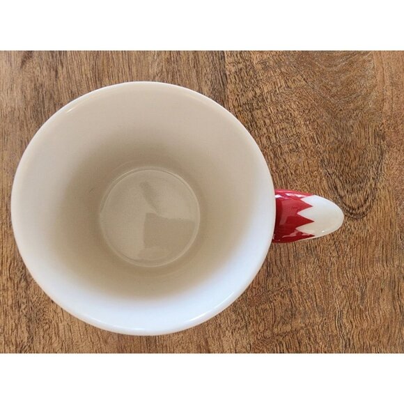 2012 Starbucks Red Fox Tail Handle Coffee Cup Tea Mug | 8oz | Porcelaine - Picture 5 of 6